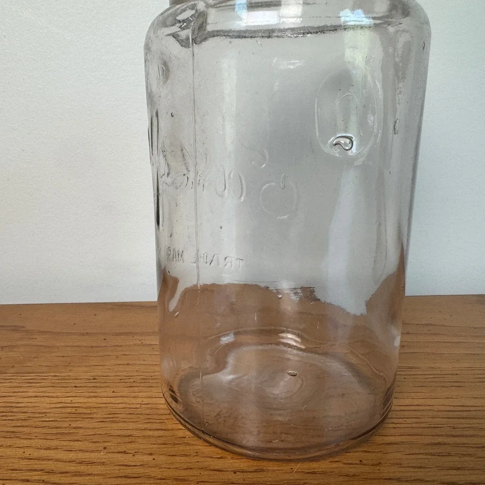 Antique‎ Kerr Glass Economy Portland Oregon Clear Glass Jar Storage Canning